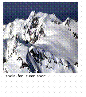 Tekstvak:  
Langlaufen is een sport

